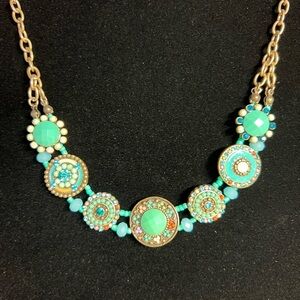 Vintage Turquoise Medallion Necklace